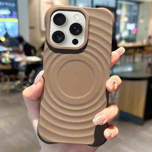 For iPhone 15 Pro Max Ring Texture TPU Phone Case(Khaki)