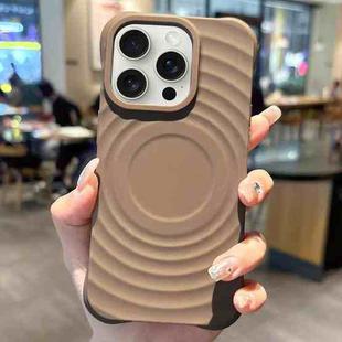 For iPhone 15 Pro Ring Texture TPU Phone Case(Khaki)