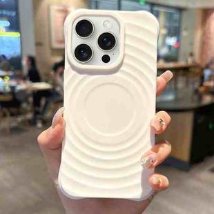 For iPhone 15 Pro Ring Texture TPU Phone Case(White)