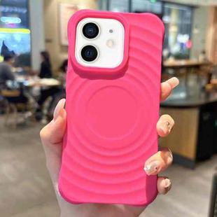 For iPhone 11 Ring Texture TPU Phone Case(Rose Red)