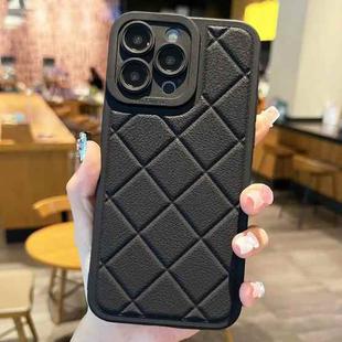 For iPhone 15 Pro Max Lambskin Texture Matte TPU Phone Case(Black)