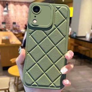 For iPhone XR Lambskin Texture Matte TPU Phone Case(Green)