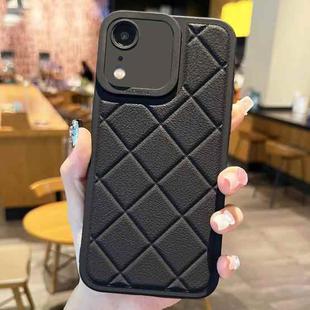 For iPhone XR Lambskin Texture Matte TPU Phone Case(Black)