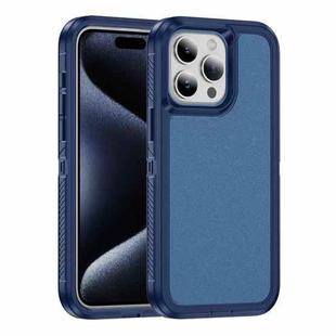 For iPhone 15 Pro Max Guard Frosted Double Layer Phone Case(Royal Blue)