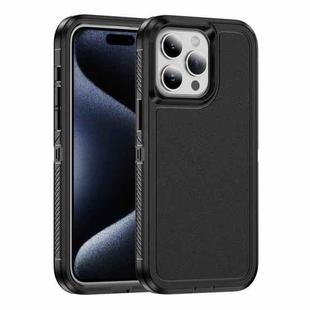 For iPhone 15 Pro Max Guard Life Waterproof Frosted Phone Case(Black)