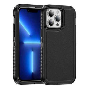 For iPhone 13 Pro Max Guard Life Waterproof Frosted Phone Case(Black)