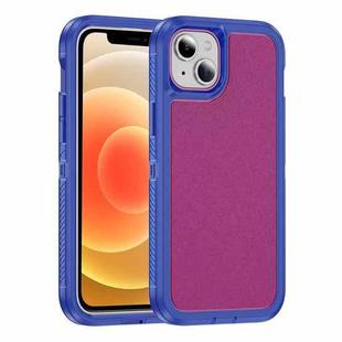 For iPhone 12 Guard Life Waterproof Frosted Phone Case(Blue+Rose Red)