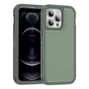 For iPhone 12 Pro Max Guard Frosted Double Layer Phone Case(Green)