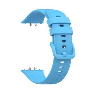 For Samsung Galaxy Fit 3 Solid Color Buckle Silicone Watch Band(Sky Blue)