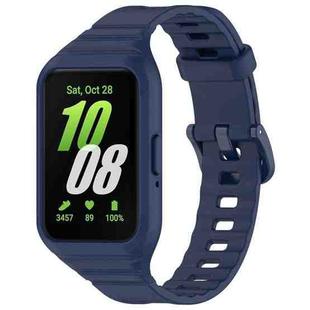 For Samsung Galaxy Fit 3 Solid Color Integrated TPU Watch Band(Midnight Blue)