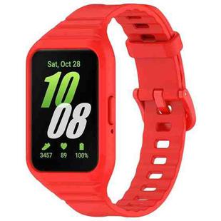 For Samsung Galaxy Fit 3 Solid Color Integrated TPU Watch Band(Red)