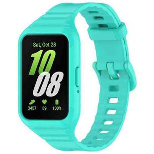 For Samsung Galaxy Fit 3 Solid Color Integrated TPU Watch Band(Cyan)