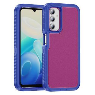 For Samsung Galaxy S23 FE 5G Guard Frosted Double Layer Phone Case(Blue+Rose Red)