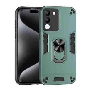 For vivo V29e 5G Shockproof Metal Ring Holder Phone Case(Green)