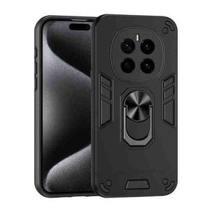 For Honor Magic7 Shockproof Metal Ring Holder Phone Case(Black)