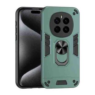 For Honor Magic7 Shockproof Metal Ring Holder Phone Case(Green)