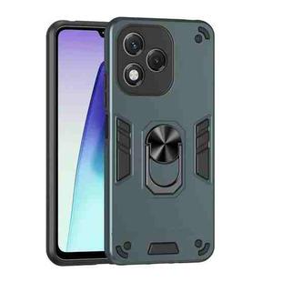 For Honor 400 Lite Global Shockproof Metal Ring Holder Phone Case(Green)