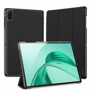 For Honor Pad X8a DUX DUCIS Domo Series Cloth Texture Magnetic Leather Tablet Case(Black)