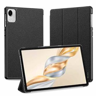 For Honor Pad X9a / X9 DUX DUCIS Domo Series Cloth Texture Magnetic Leather Tablet Case(Black)