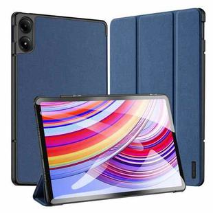 For Xiaomi Redmi Pad Pro 12.1 DUX DUCIS Domo Series Cloth Texture Magnetic Leather Tablet Case(Blue)