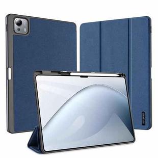 For Xiaomi Pad 7 Ultra DUX DUCIS Domo Series Cloth Texture Magnetic Leather Tablet Case(Blue)