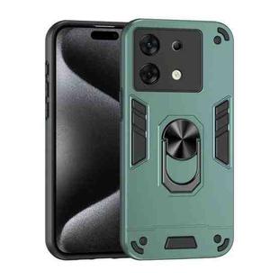 For Infinix Zero 30 Shockproof Metal Ring Holder Phone Case(Green)