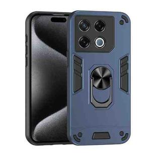 For Infinix GT 20 Pro Shockproof Metal Ring Holder Phone Case(Blue)