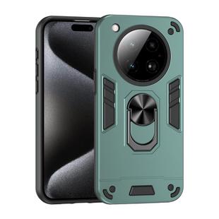 For Infinix Zero 40 4G Shockproof Metal Ring Holder Phone Case(Green)