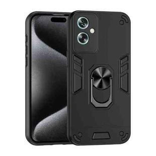 For OPPO A79 5G Shockproof Metal Ring Holder Phone Case(Black)