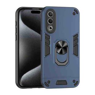 For OPPO K12x Shockproof Metal Ring Holder Phone Case(Blue)