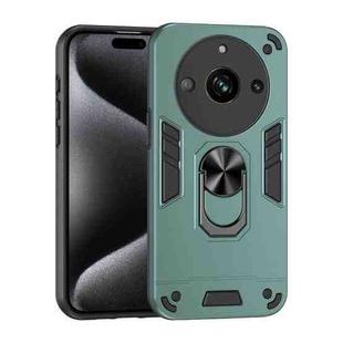 For Realme Nazro 60 Pro Shockproof Metal Ring Holder Phone Case(Green)