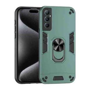 For Realme C65 Shockproof Metal Ring Holder Phone Case(Green)