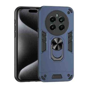 For Realme Narzo 70 Pro Shockproof Metal Ring Holder Phone Case(Blue)