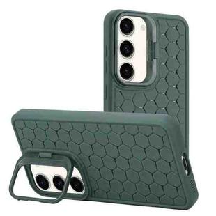 For Samsung Galaxy S23 5G Honeycomb Radiating Lens Holder TPU Phone Case(Green)