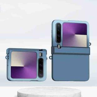 For Huawei Pura X Three Parts Gradient Color Skin Feel PC Full Coverage Shockproof Phone Case(Dark Blue Gradient)