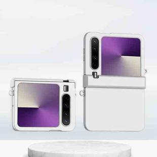 For Huawei Pura X Three Parts Gradient Color Skin Feel PC Full Coverage Shockproof Phone Case(Ivory White)