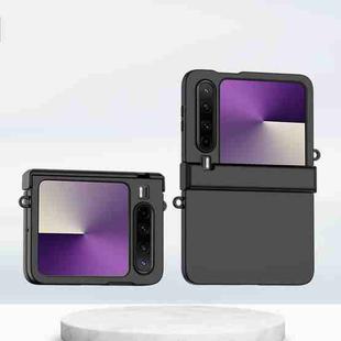 For Huawei Pura X Three Parts Gradient Color Skin Feel PC Full Coverage Shockproof Phone Case(Black)