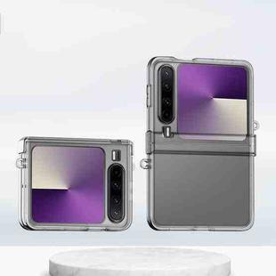 For Huawei Pura X Three Parts Gradient Color Skin Feel PC Full Coverage Shockproof Phone Case(Transparent)
