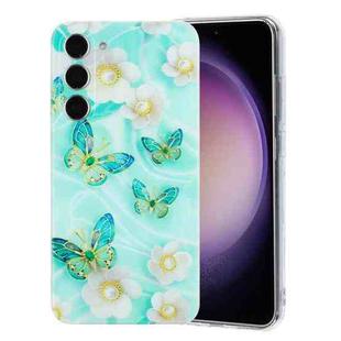 For Samsung Galaxy S23+ 5G Colorful Painting Pattern TPU Phone Case(Butterflies)