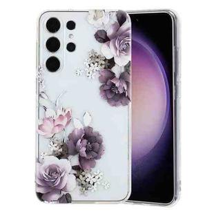 For Samsung Galaxy S23 Ultra 5G Colorful Painting Pattern TPU Phone Case(Peony)