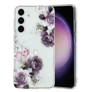 For Samsung Galaxy S24+ 5G Colorful Painting Pattern TPU Phone Case(Peony)
