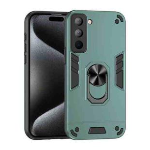 For Tecno Pop 5 Pro Shockproof Metal Ring Holder Phone Case(Green)