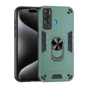 For Tecno Pova Neo Shockproof Metal Ring Holder Phone Case(Green)