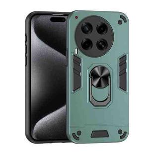 For Tecno Camon 30 4G Shockproof Metal Ring Holder Phone Case(Green)