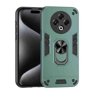 For Tecno Spark 30 Shockproof Metal Ring Holder Phone Case(Green)