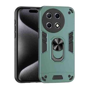 For Tecno Camon 30S / 30S Pro Shockproof Metal Ring Holder Phone Case(Green)