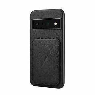 For Google Pixel 6 Pro D04 Calf Texture Dual Card Slot Holder Phone Case(Black)