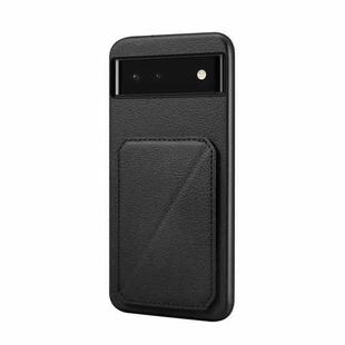 For Google Pixel 6 D04 Calf Texture Dual Card Slot Holder Phone Case(Black)