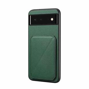 For Google Pixel 6 D04 Calf Texture Dual Card Slot Holder Phone Case(Green)