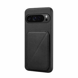 For Google Pixel 10 Pro / 10 D04 Calf Texture Dual Card Slot Holder Phone Case(Black)